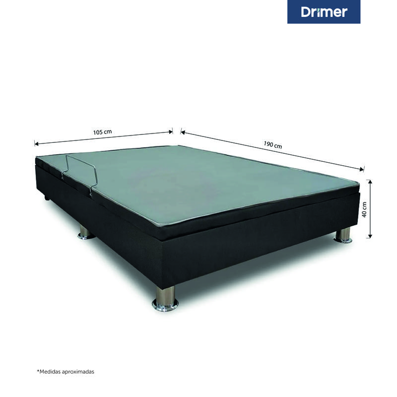 BASE DRIMER PRACTIBOX GRIS 1.5 PLAZAS - 2