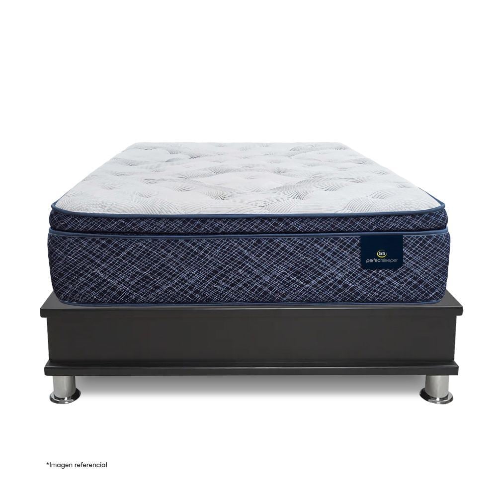 CAMA CON CAJONES SERTA FINEZZA 2 PLAZAS GRIS - 2