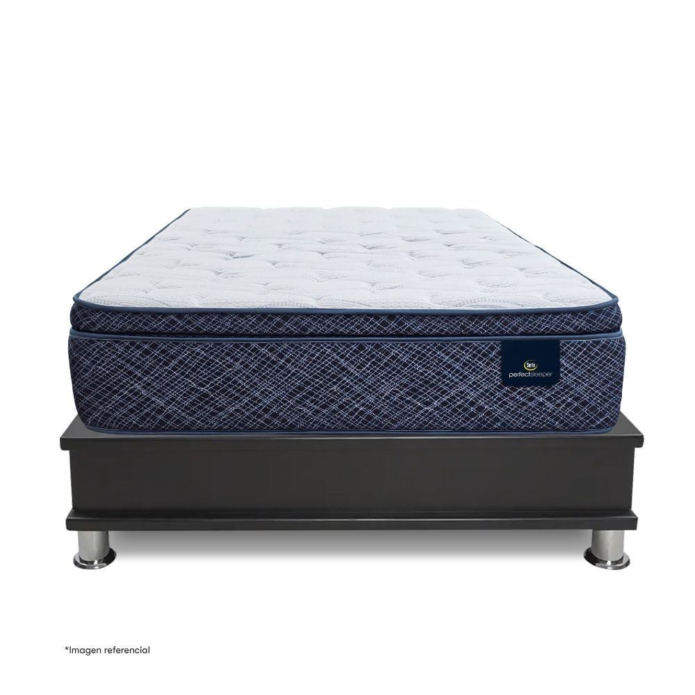 CAMA CON CAJONES SERTA KENYA 2 PLAZAS GRIS - 2