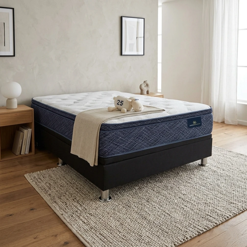 CAMA BOXET SERTA FINEZZA 2 PLAZAS GRIS - 1