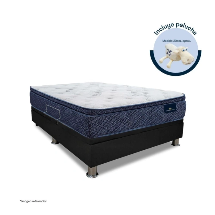 CAMA BOXET SERTA FINEZZA 2 PLAZAS GRIS - 2