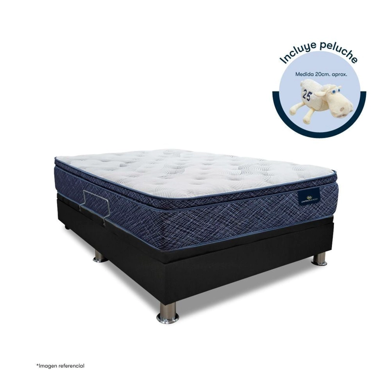 CAMA BOXET SERTA FINEZZA QUEEN GRIS - 1