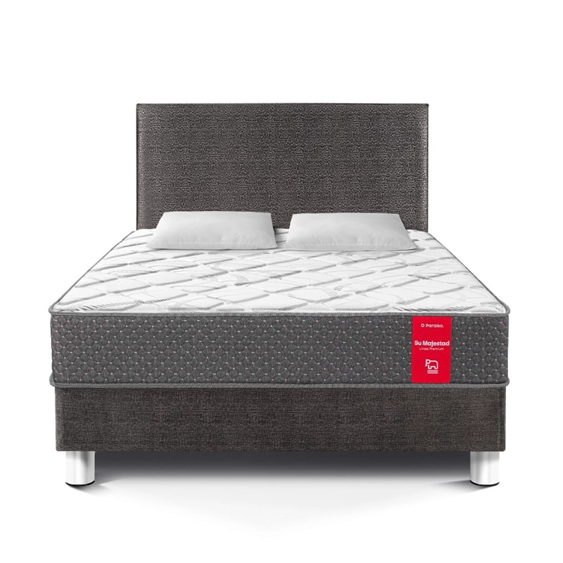 DORMITORIO PARAÍSO SU MAJESTAD DE LUJO KING   ACERO + 2 ALMOHADAS + PROTECTOR - 3