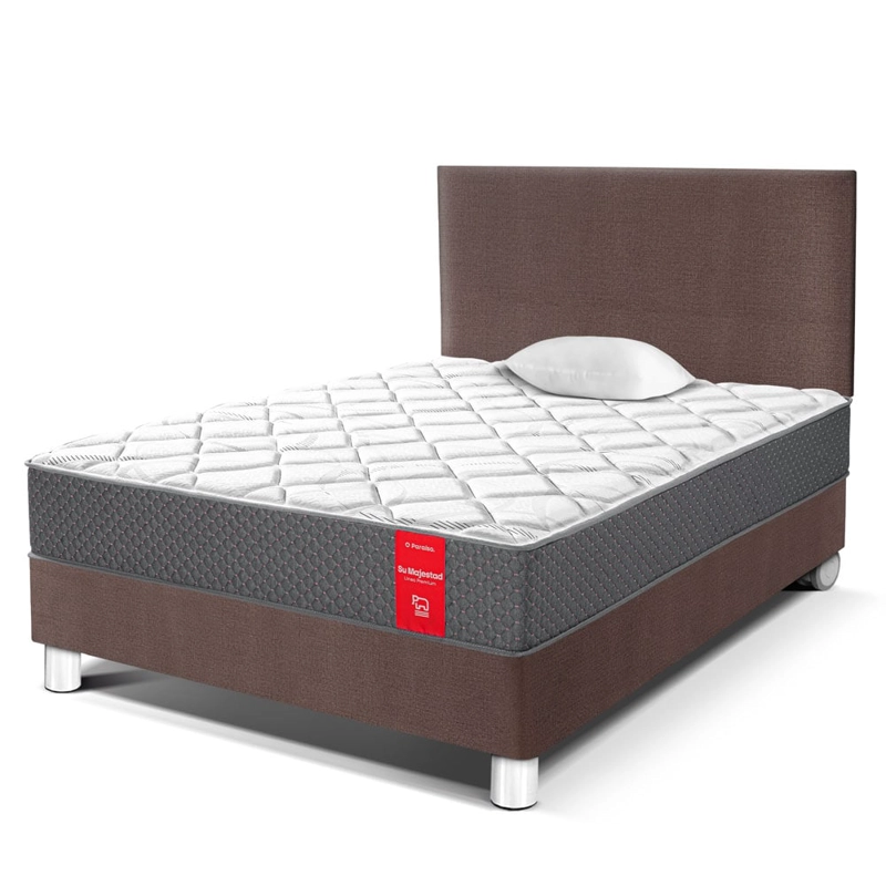 DORMITORIO AMERICANO PARAÍSO SU MAJESTAD DE LUJO 1.5 PLAZAS CHOCOLATE + 1 ALMOHADA + PROTECTOR - 1