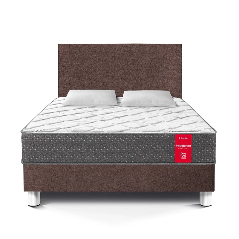 DORMITORIO AMERICANO PARAÍSO SU MAJESTAD DE LUJO 2 PLAZAS CHOCOLATE + 2 ALMOHADAS + PROTECTOR - 3