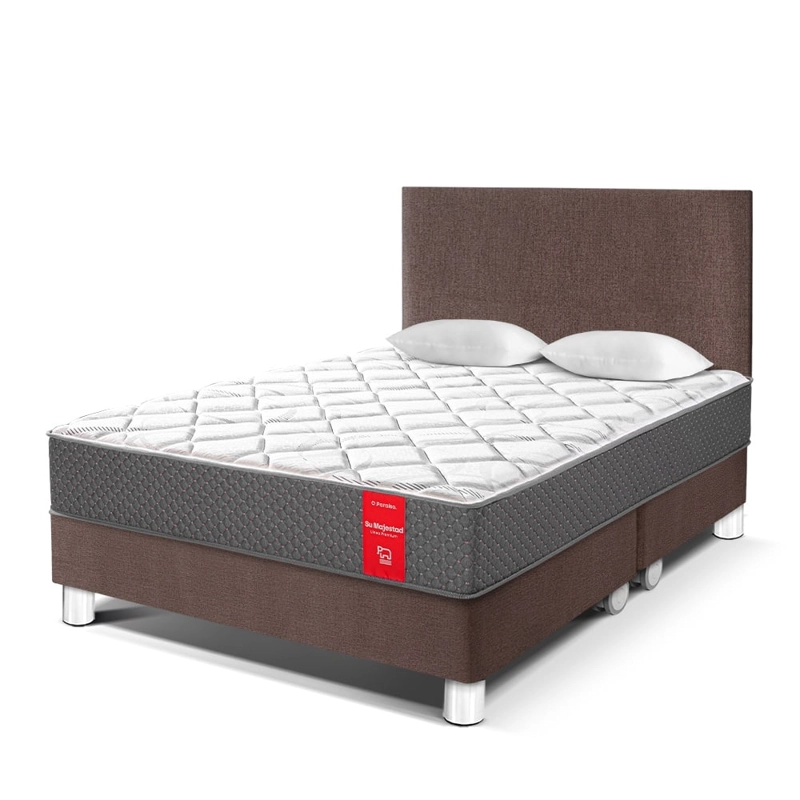 DORMITORIO AMERICANO PARAÍSO SU MAJESTAD DE LUJO KING   CHOCOLATE + 2 ALMOHADAS + PROTECTOR - 1