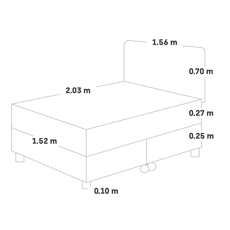 DORMITORIO PARAÍSO MEDALLÓN QUEEN ERGOSOFT ACERO + 2 ALMOHADAS + PROTECTOR - 5