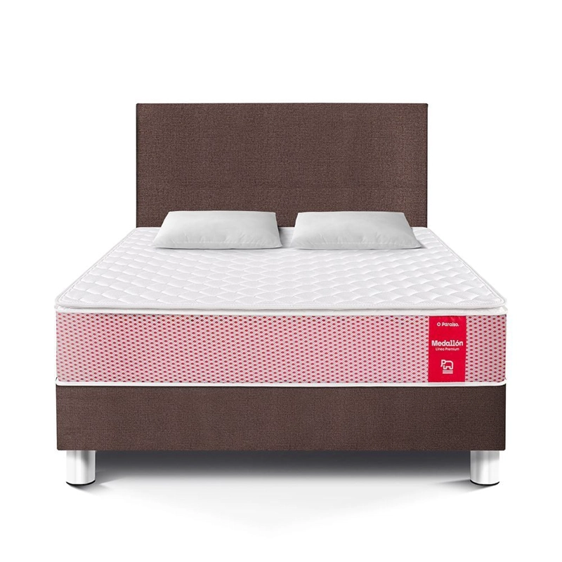 DORMITORIO PARAÍSO MEDALLÓN QUEEN ERGOSOFT CHOCOLATE + 2 ALMOHADAS + PROTECTOR - 3
