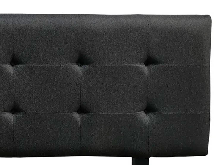 CABECERA DRIMER TELA ALFA GRIS 2 PLAZAS NEGRO - 2