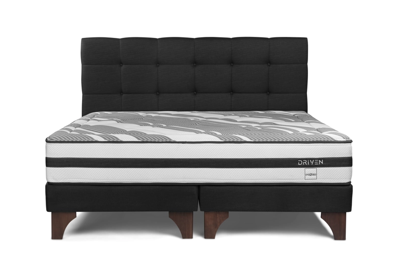 DORMITORIO EUROPEO ROSEN DRIVEN KING ISSEY GRAFITO + 2 VELADORES + 2 ALMOHADAS MEMORY MAX - 3