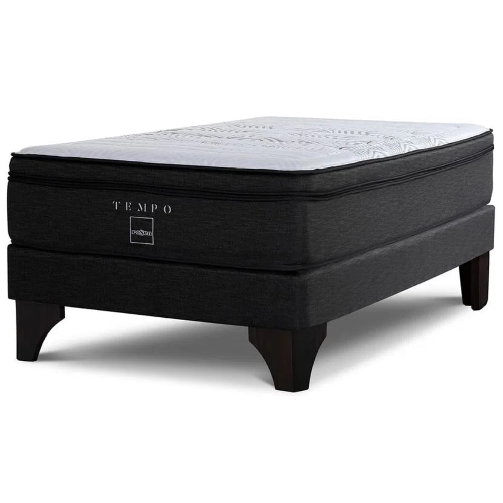 CAMA EUROPEA ROSEN TEMPO 2 PLAZAS NEGRO - 1