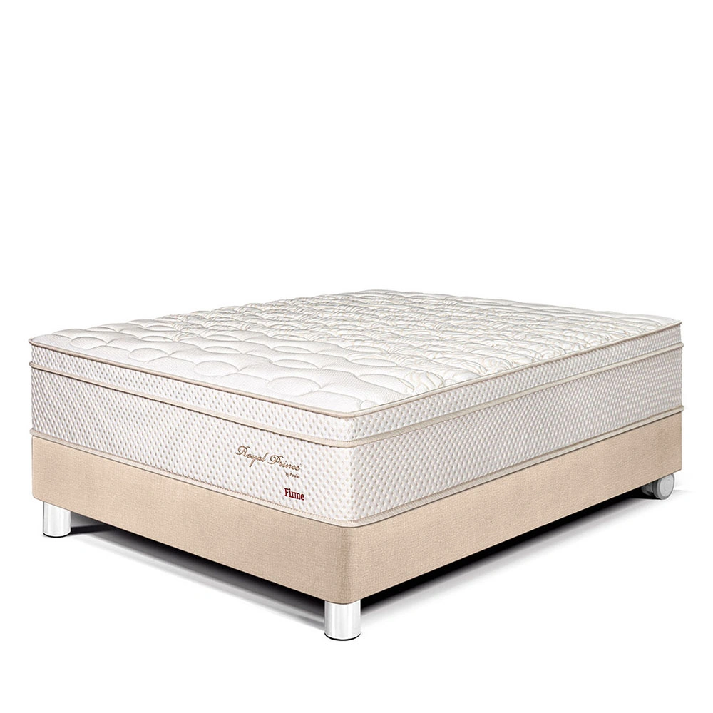 CAMA PARAÍSO ROYAL PRINCE 2 PLAZAS CHAMPAGNE + 2 ALMOHADAS VISCOELÁSTICAS - 1