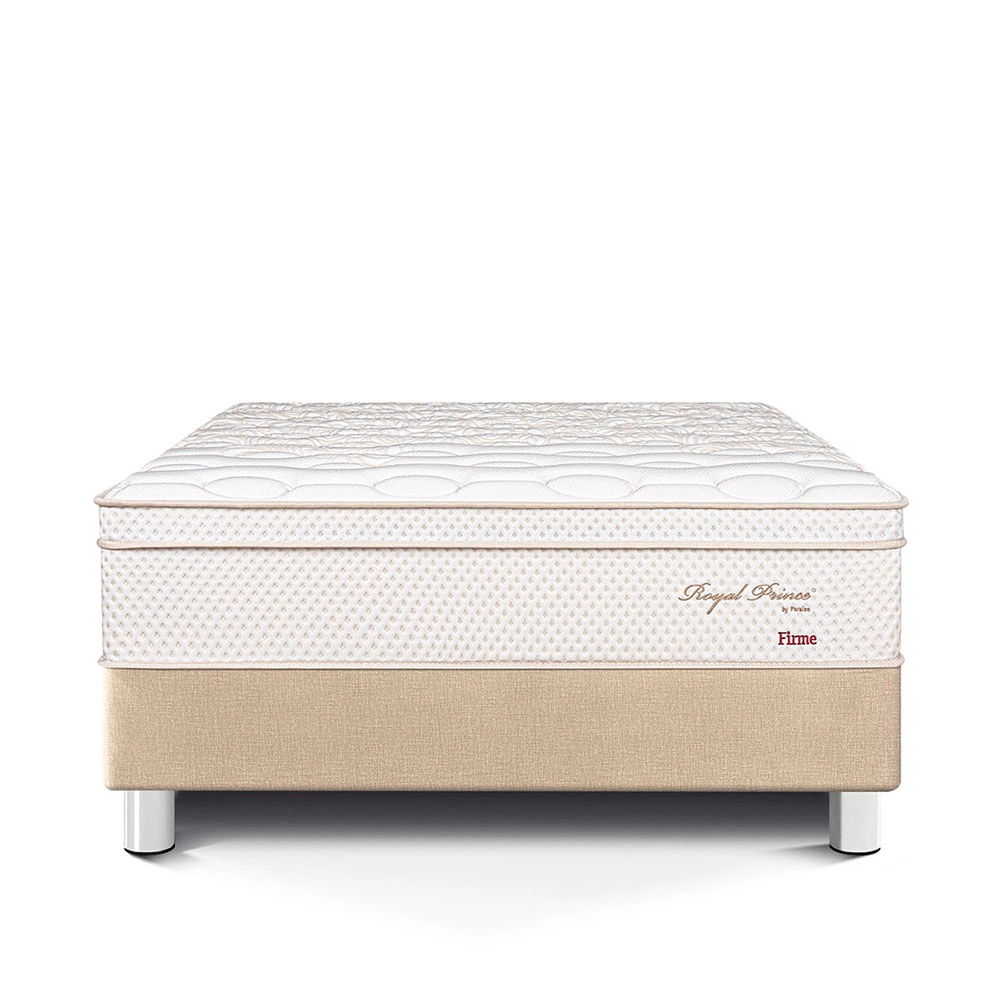 CAMA PARAÍSO ROYAL PRINCE 2 PLAZAS CHAMPAGNE + 2 ALMOHADAS VISCOELÁSTICAS - 3