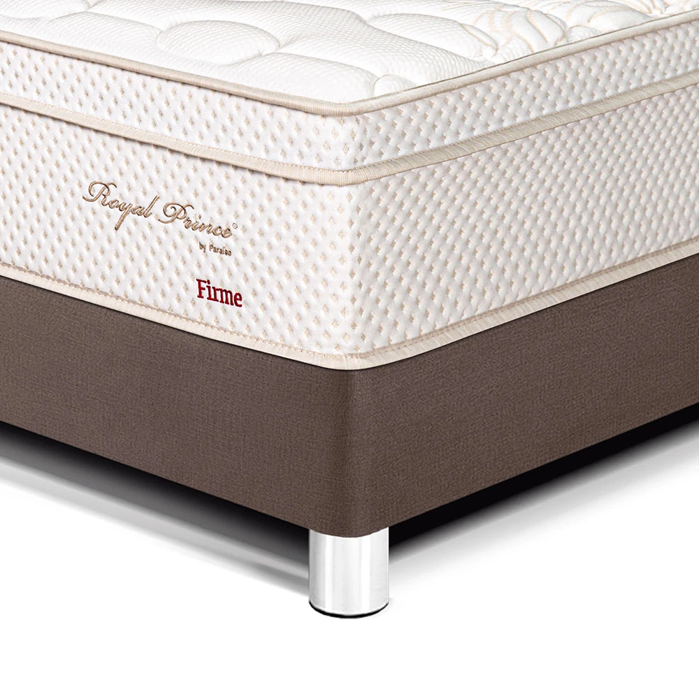 CAMA PARAÍSO ROYAL PRINCE 2 PLAZAS CHOCOLATE + 2 ALMOHADAS VISCOELÁSTICAS - 2