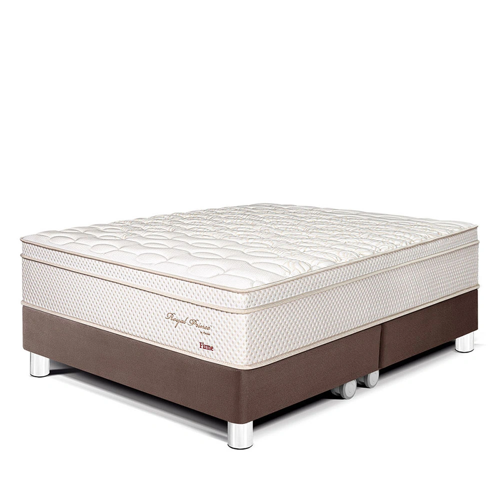 CAMA PARAÍSO ROYAL PRINCE QUEEN CHOCOLATE + 2 ALMOHADAS VISCOELÁSTICAS - 1