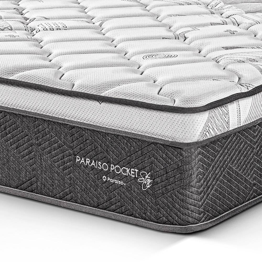COLCHÓN PARAÍSO POCKET STAR 1.5 PLAZAS + 1 ALMOHADA + PROTECTOR - 2