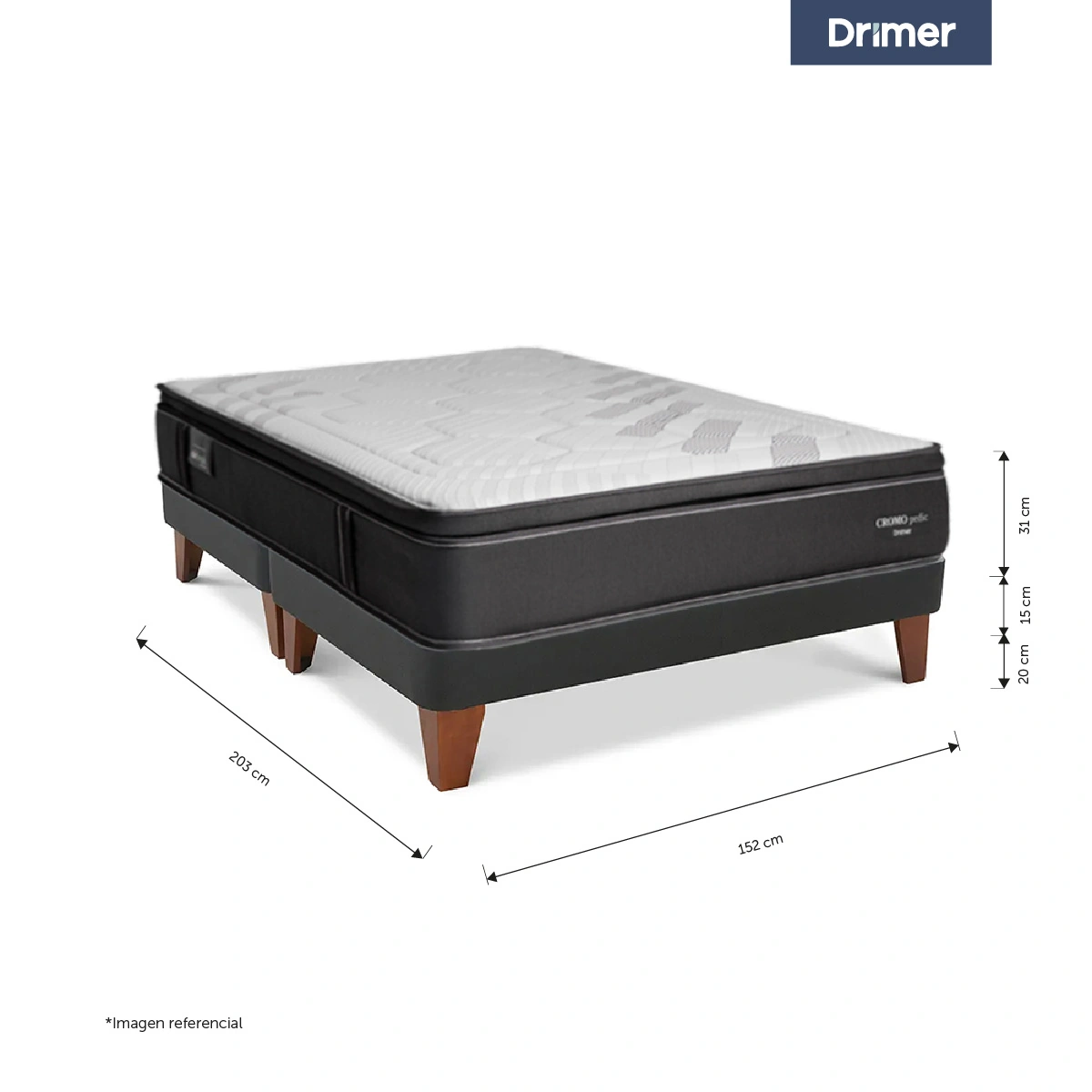 CAMA EUROPEA DRIMER CROMOPEDIC GOLD QUEEN - 3