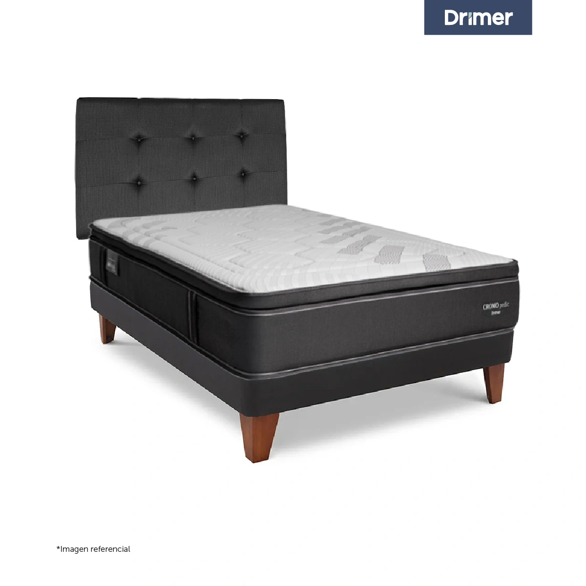 DORMITORIO EUROPEO DRIMER CROMOPEDIC GOLD 1.5 PLAZAS - 1