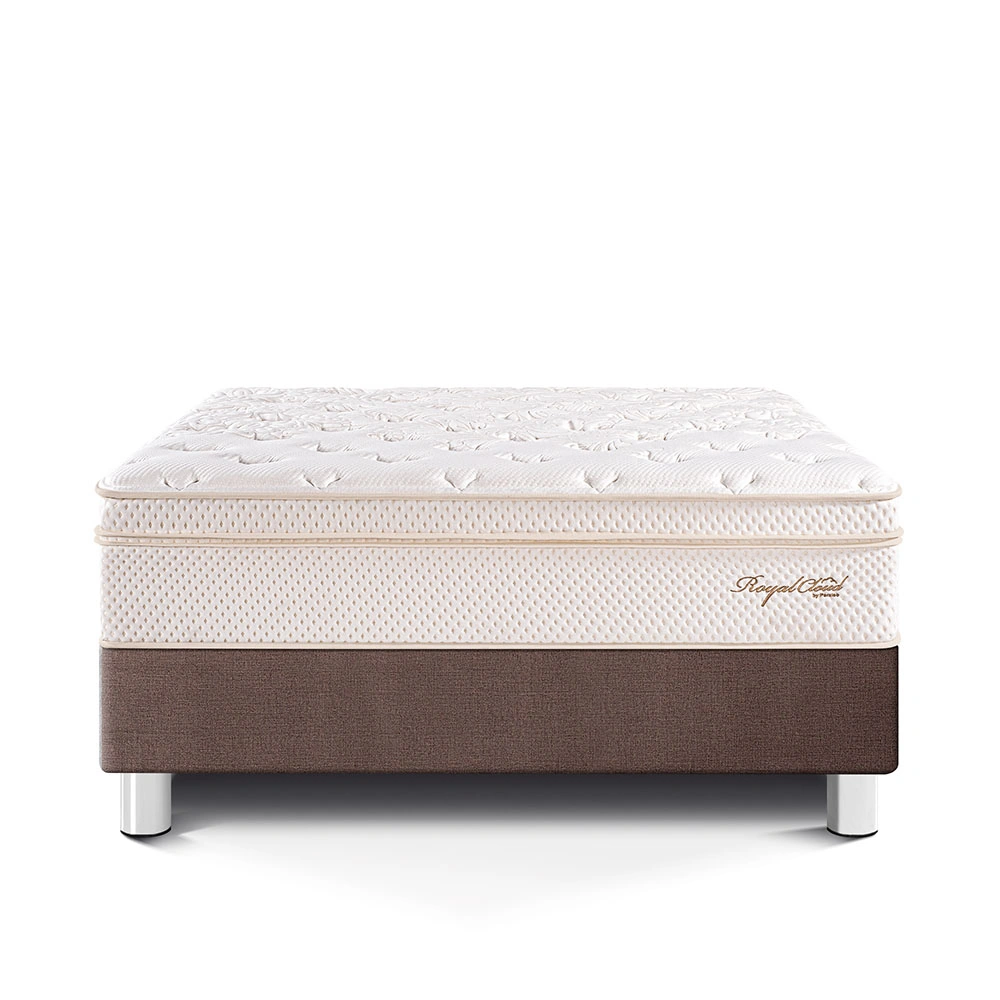 CAMA PARAÍSO ROYAL CLOUD 1.5 PLAZAS CHOCOLATE + 1 ALMOHADA VISCOELÁSTICA - 3
