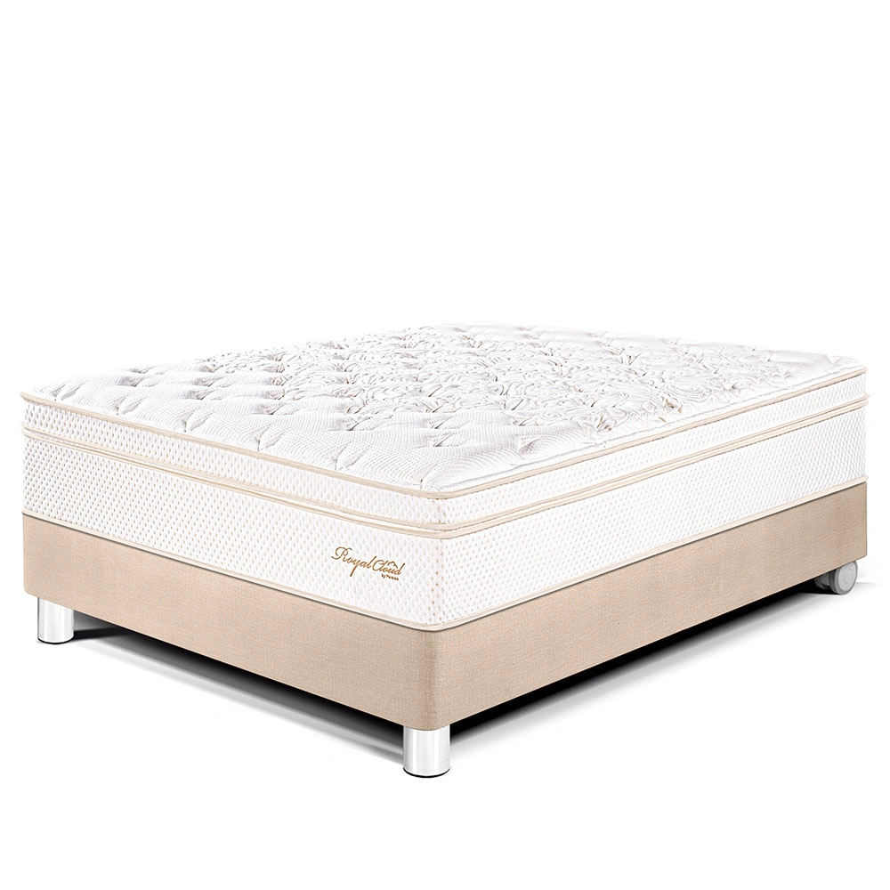 CAMA PARAÍSO ROYAL CLOUD 2 PLAZAS CHAMPAGNE + 2 ALMOHADAS VISCOELÁSTICAS - 1