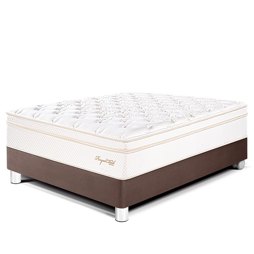 CAMA PARAÍSO ROYAL CLOUD 2 PLAZAS CHOCOLATE + 2 ALMOHADAS VISCOELÁSTICAS - 1