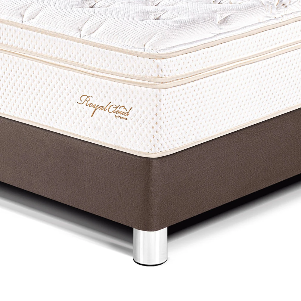 CAMA PARAÍSO ROYAL CLOUD 2 PLAZAS CHOCOLATE + 2 ALMOHADAS VISCOELÁSTICAS - 2
