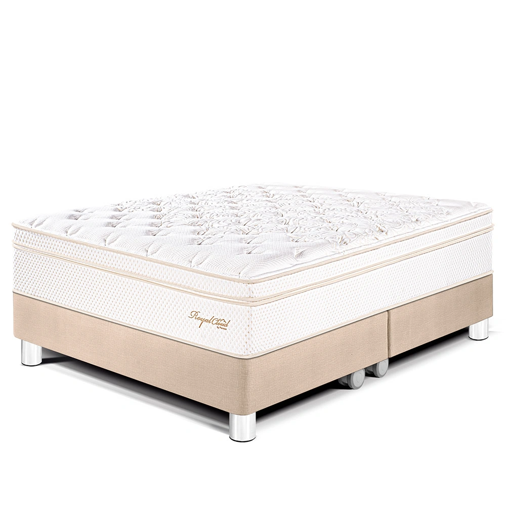 CAMA PARAÍSO ROYAL CLOUD KING CHAMPAGNE + 2 ALMOHADAS VISCOELÁSTICAS - 1