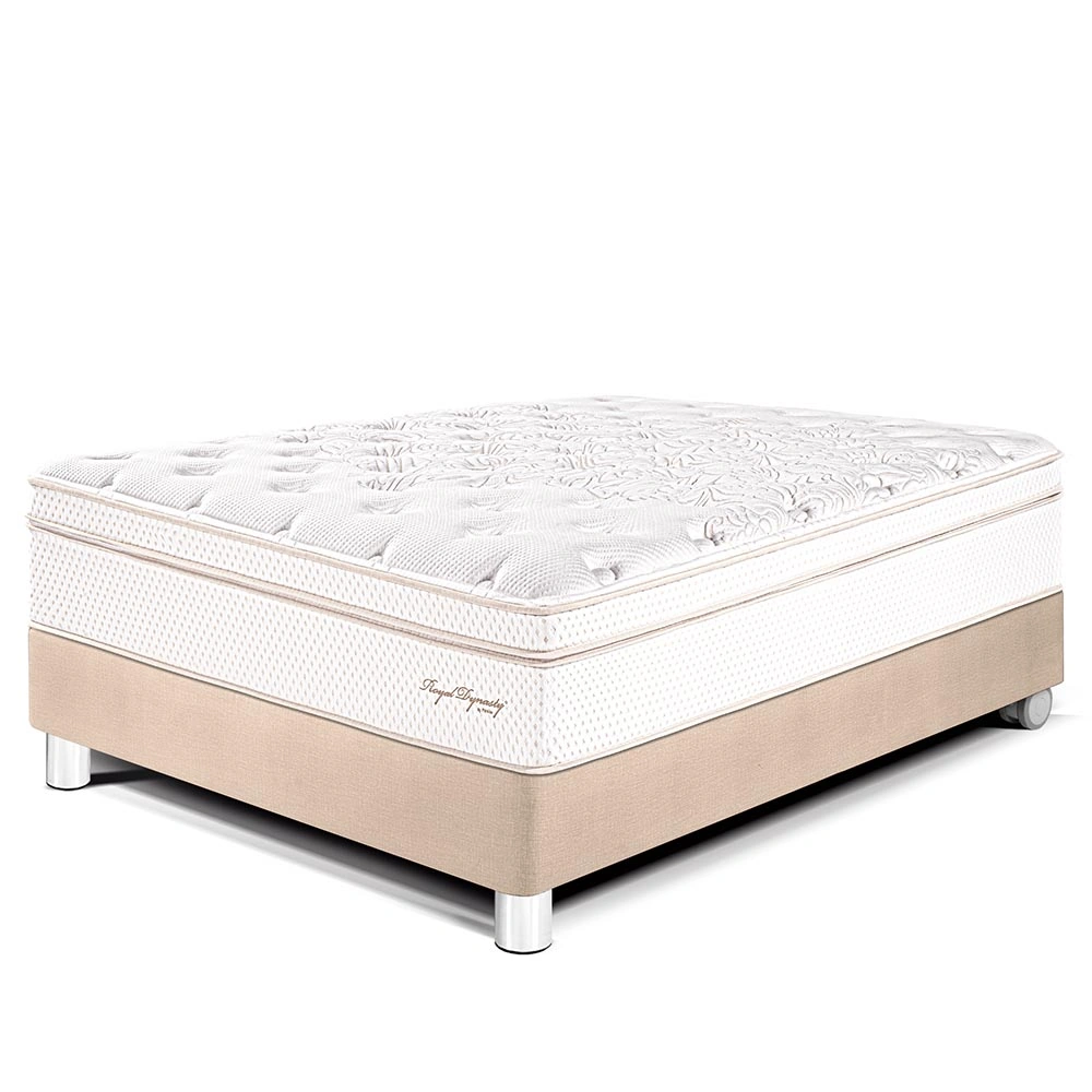 CAMA PARAÍSO ROYAL DYNASTY 1.5 PLAZAS CHAMPAGNE + 1 ALMOHADA VISCOELÁSTICA - 1