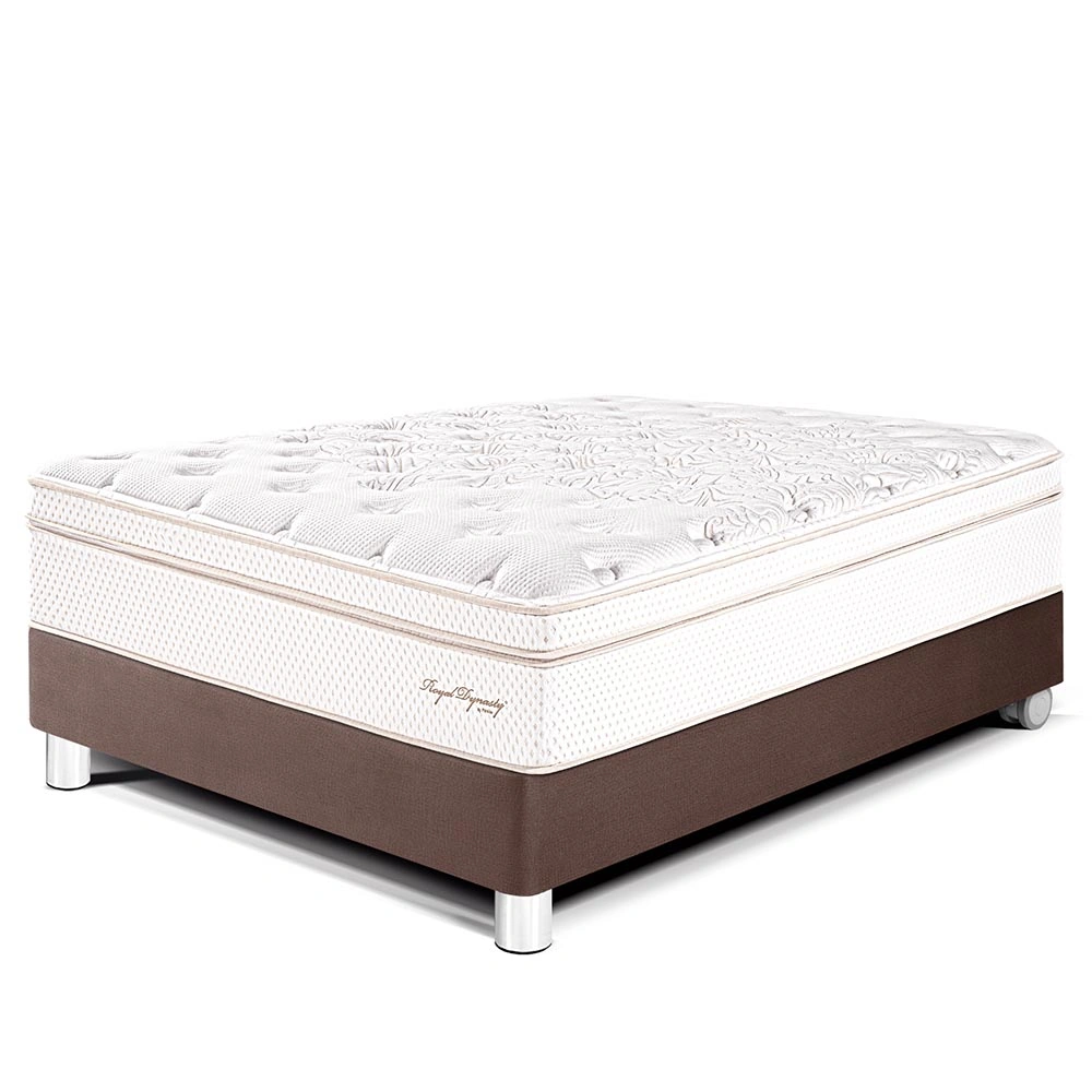 CAMA PARAÍSO ROYAL DYNASTY 2 PLAZAS CHOCOLATE + 2 ALMOHADAS VISCOELÁSTICAS - 1