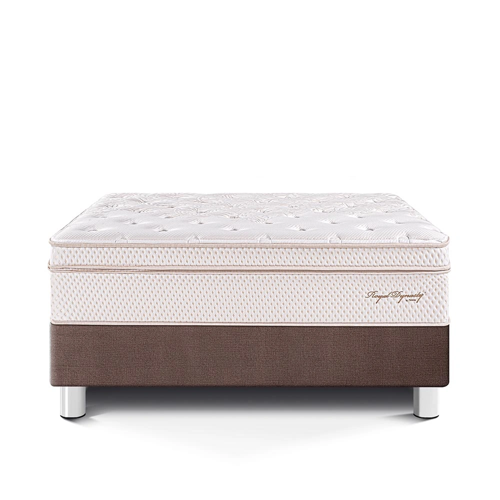 CAMA PARAÍSO ROYAL DYNASTY 2 PLAZAS CHOCOLATE + 2 ALMOHADAS VISCOELÁSTICAS - 3
