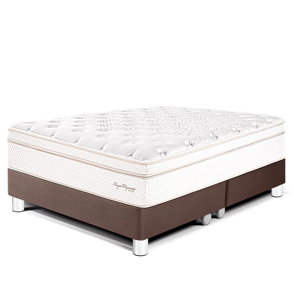 CAMA PARAÍSO ROYAL DYNASTY QUEEN CHOCOLATE + 2 ALMOHADAS VISCOELÁSTICAS - 1