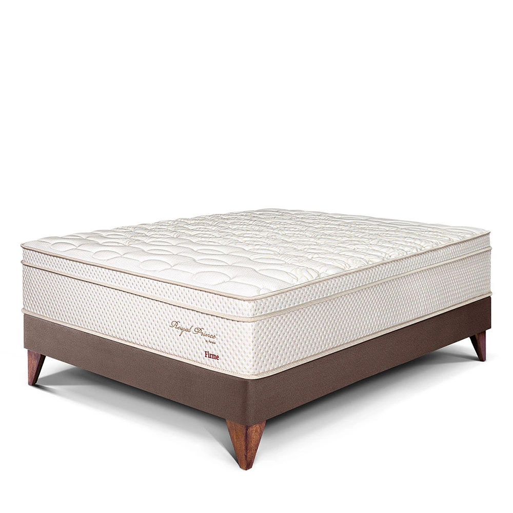 CAMA EUROPEA PARAÍSO ROYAL PRINCE 1.5 PLAZAS CHOCOLATE + 1 ALMOHADA VISCOELÁSTICA - 1