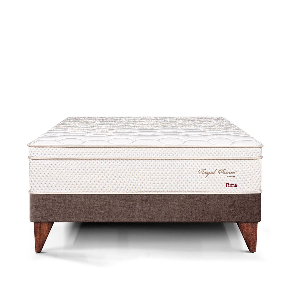 CAMA EUROPEA PARAÍSO ROYAL PRINCE 1.5 PLAZAS CHOCOLATE + 1 ALMOHADA VISCOELÁSTICA - 3