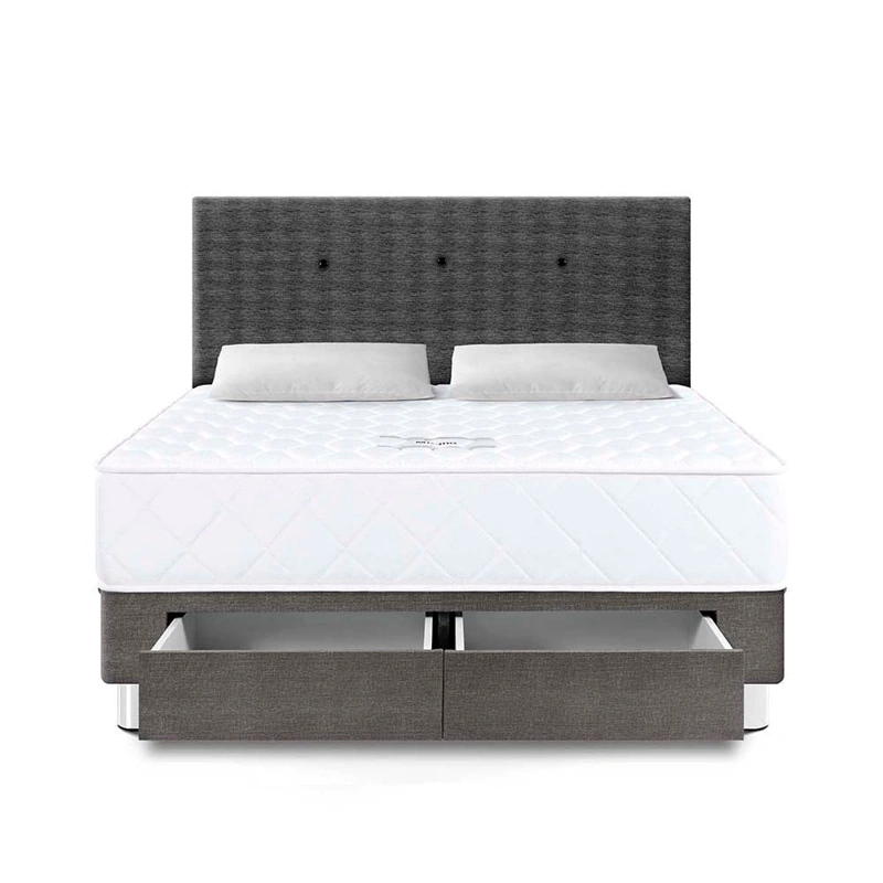 DORMITORIO AMERICANO CON CAJONES PARAÍSO MILANO 2 PLAZAS + 2 ALMOHADAS + PROTECTOR - 4