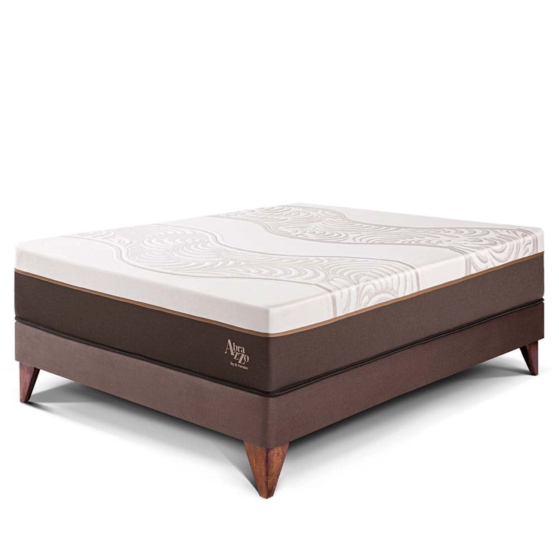 CAMA EUROPEA PARAÍSO ROYAL ABRAZZO 2 PLAZAS CHOCOLATE + 2 ALMOHADAS VISCOELÁSTICAS - 1