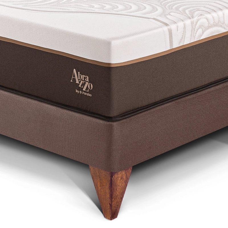 CAMA EUROPEA PARAÍSO ROYAL ABRAZZO 2 PLAZAS CHOCOLATE + 2 ALMOHADAS VISCOELÁSTICAS - 2