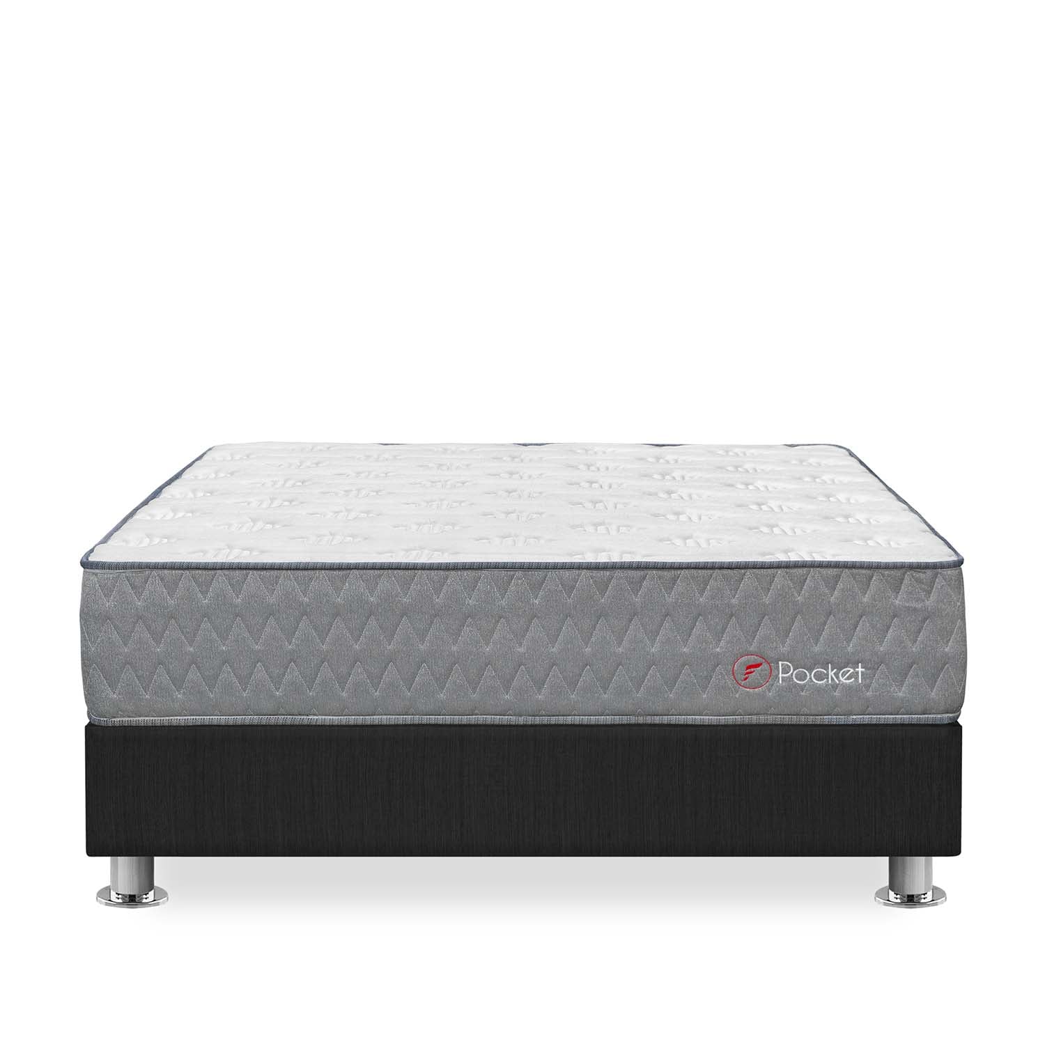 CAMA AMERICANA FORLI POCKET 1.5 PLAZAS GRIS - 2