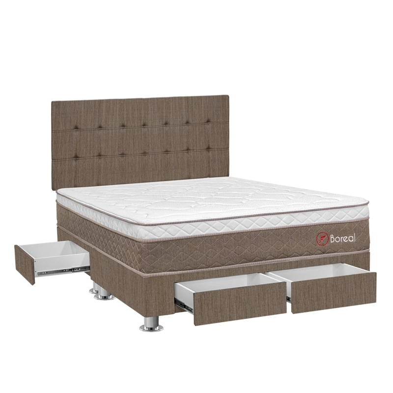 DORMITORIO AMERICANO FORLI BOREAL POCKET SS QUEEN CON CAJONES - 1