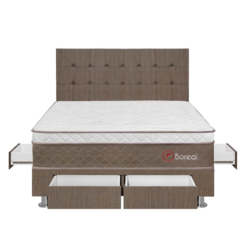 DORMITORIO AMERICANO FORLI BOREAL POCKET SS QUEEN CON CAJONES - 2