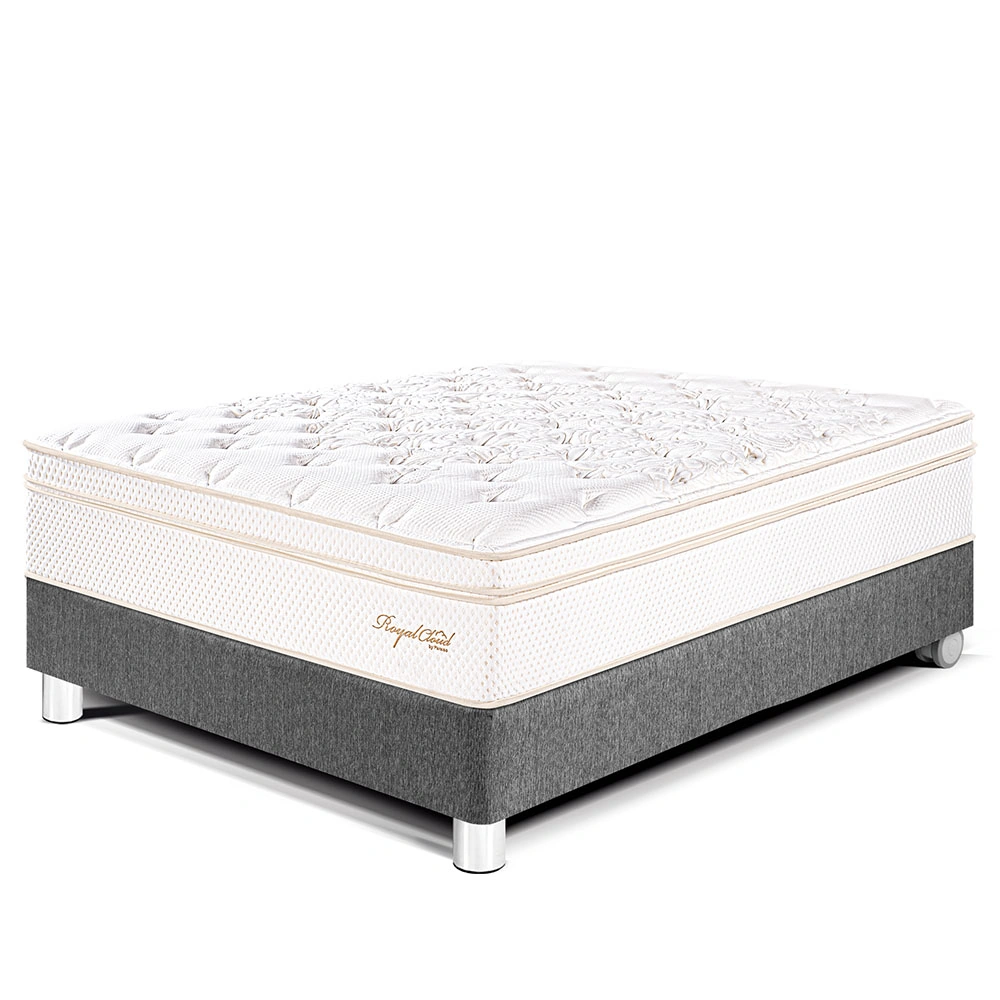CAMA PARAÍSO ROYAL CLOUD 2 PLAZAS GRIS + 2 ALMOHADAS VISCOELÁSTICAS - 1