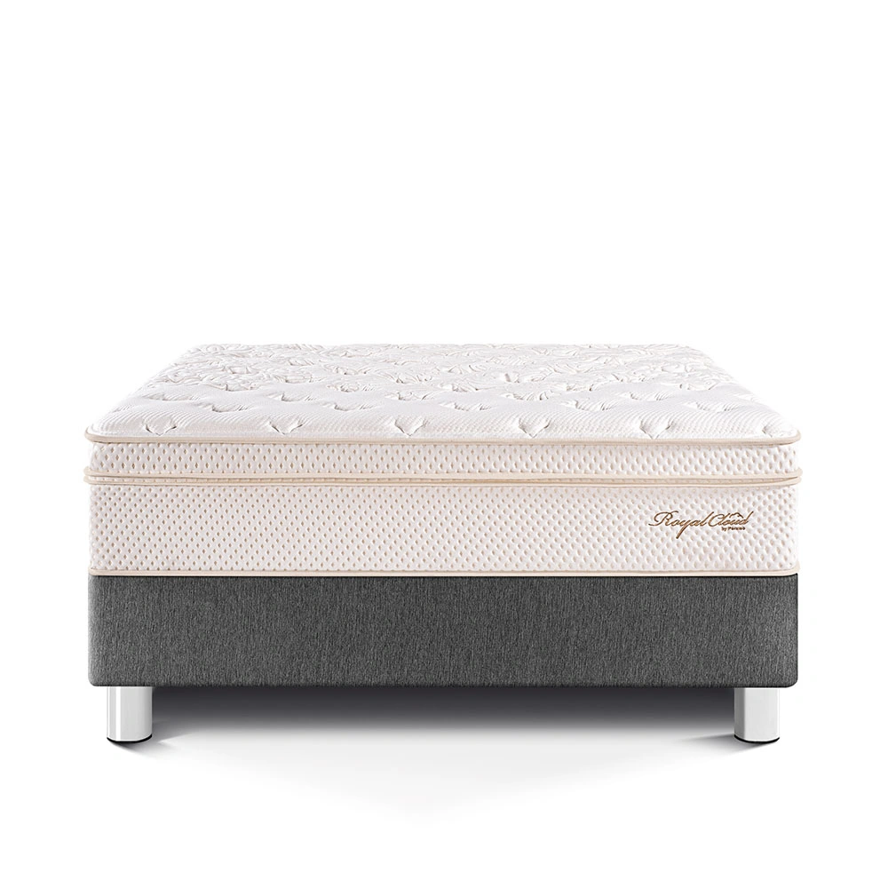 CAMA PARAÍSO ROYAL CLOUD 2 PLAZAS GRIS + 2 ALMOHADAS VISCOELÁSTICAS - 3