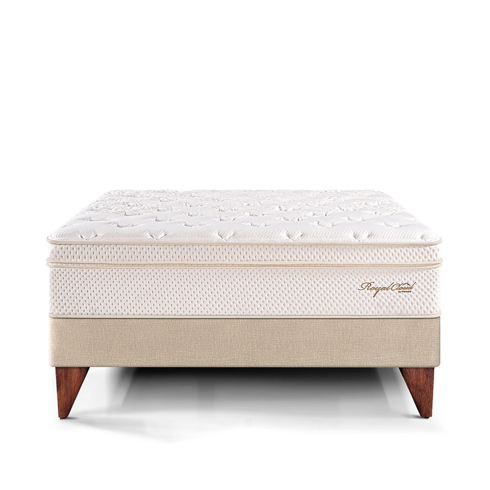 CAMA EUROPEA PARAÍSO ROYAL CLOUD 2 PLAZAS CHAMPAGNE + 2 ALMOHADAS VISCOELÁSTICAS - 3