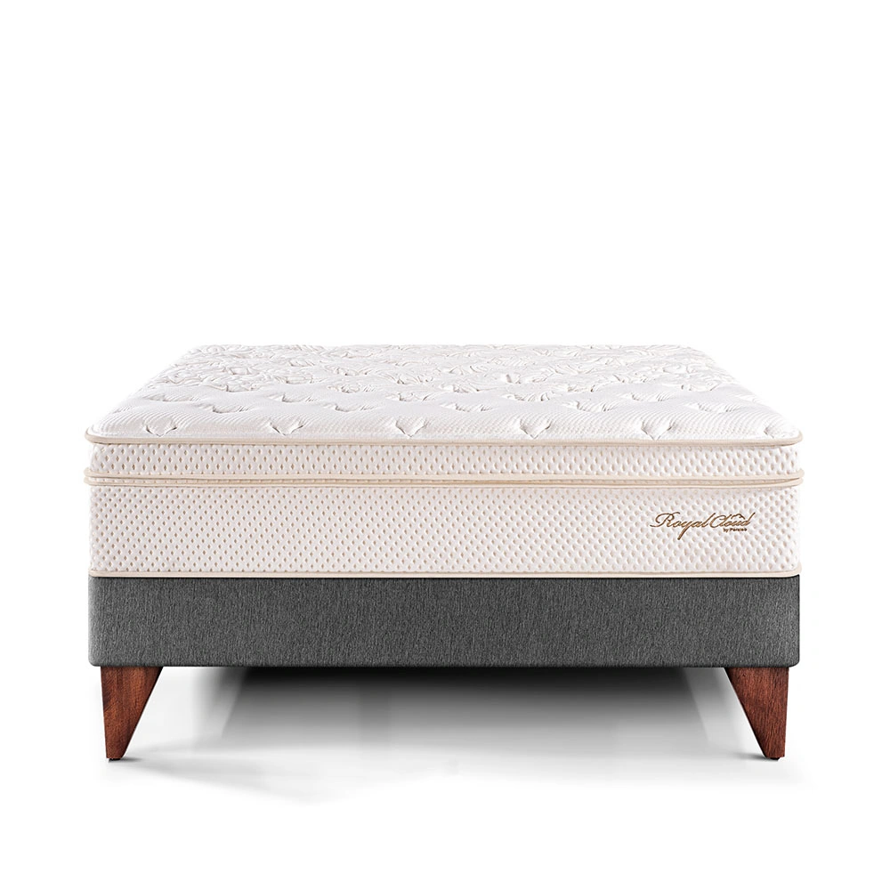 CAMA EUROPEA PARAÍSO ROYAL CLOUD KING GRIS + 2 ALMOHADAS VISCOELÁSTICAS - 3