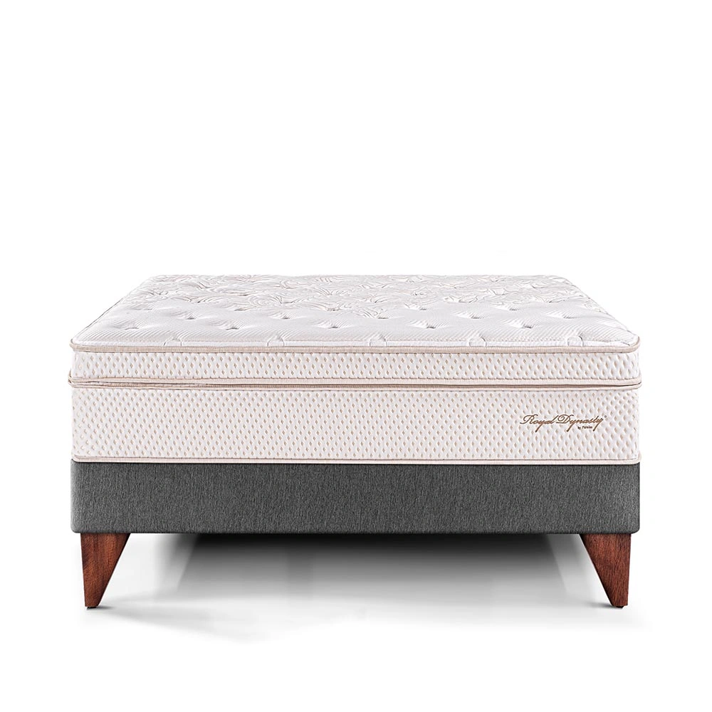 CAMA EUROPEA PARAÍSO ROYAL DYNASTY 1.5 PLAZAS GRIS + 1 ALMOHADA VISCOELÁSTICA - 3