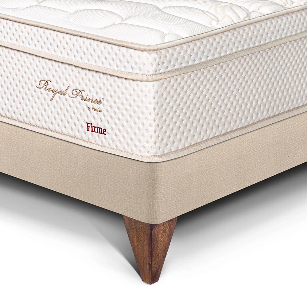 CAMA EUROPEA PARAÍSO ROYAL PRINCE KING CHAMPAGNE + 2 ALMOHADAS VISCOELÁSTICAS - 2