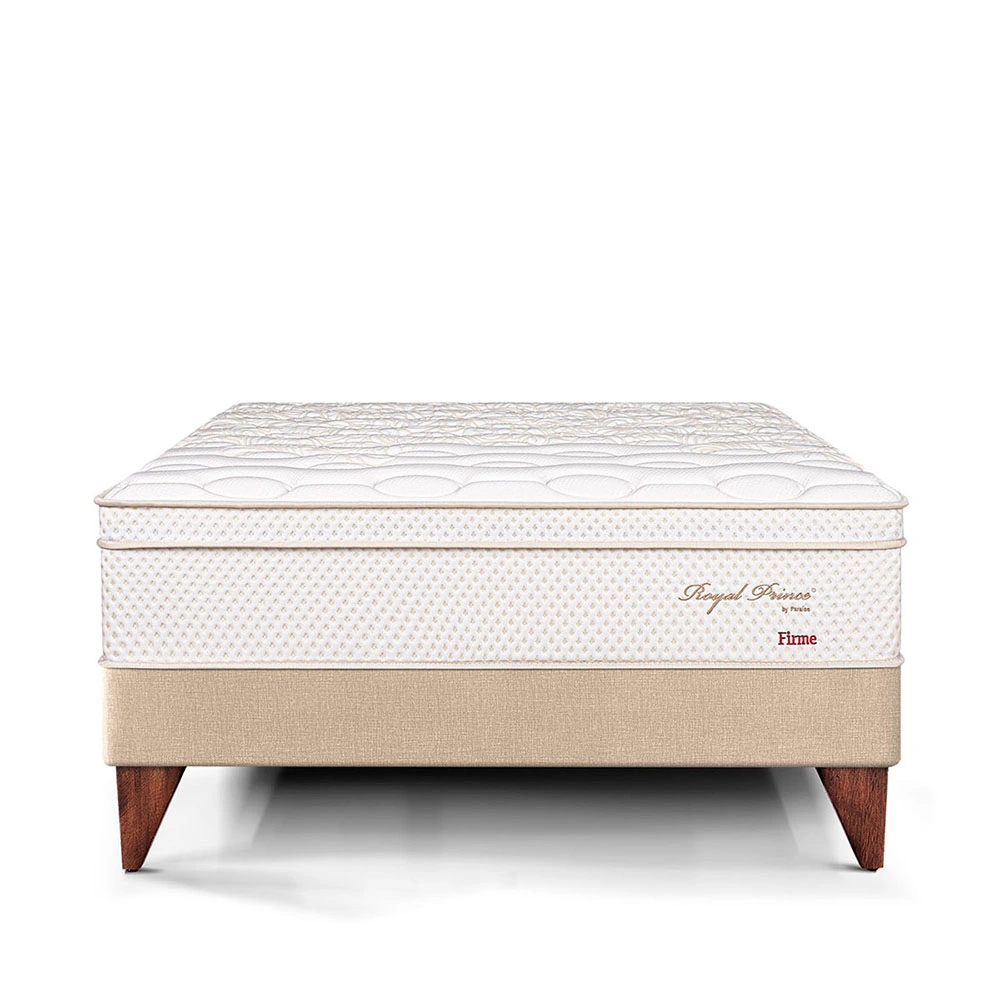 CAMA EUROPEA PARAÍSO ROYAL PRINCE KING CHAMPAGNE + 2 ALMOHADAS VISCOELÁSTICAS - 3