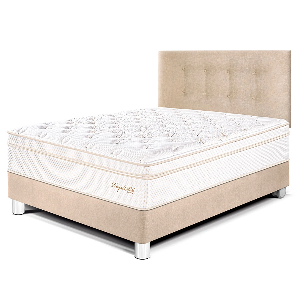 DORMITORIO PARAÍSO ROYAL CLOUD 1.5 PLAZAS CHAMPAGNE + 1 ALMOHADA VISCOELÁSTICA - 1