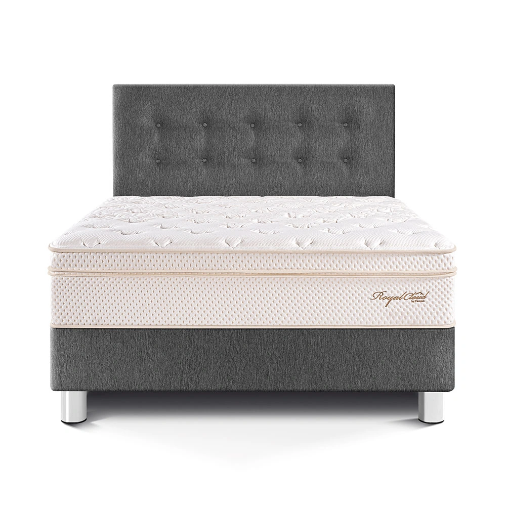 DORMITORIO PARAÍSO ROYAL CLOUD 2 PLAZAS GRIS + 2 ALMOHADAS VISCOELÁSTICAS - 3