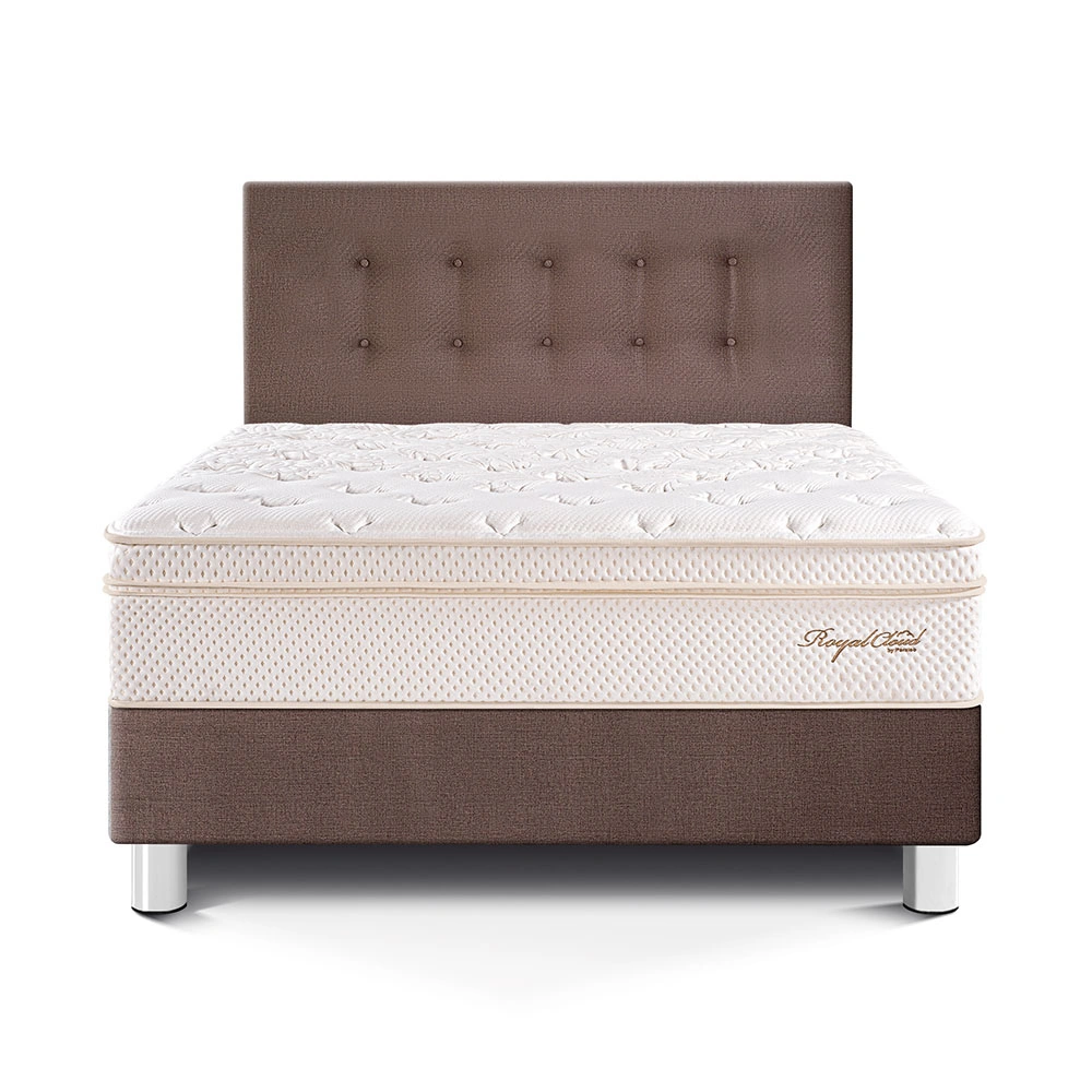 DORMITORIO PARAÍSO ROYAL CLOUD 2 PLAZAS CHOCOLATE + ALMOHADAS VISCOELÁSTICAS - 3