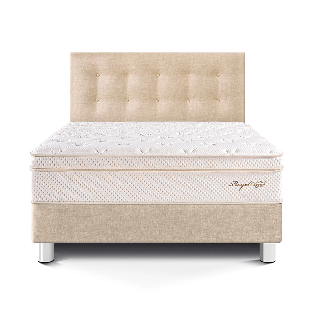 DORMITORIO PARAÍSO ROYAL CLOUD 2 PLAZAS CHAMPAGNE + 2 ALMOHADAS VISCOELÁSTICAS - 3